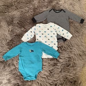 3pk Thermal Onsies (9 mos)